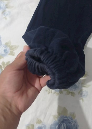 l Beden Kadın Koyu Mavi Rahat Kesim Polar Pantolon