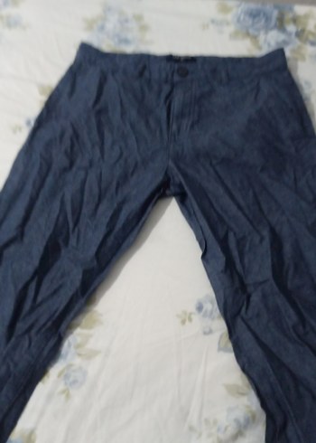 LC Waikiki Lacivert Keten Midi Pantolon