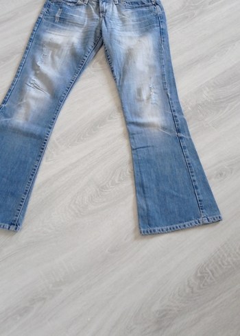 32 Beden Kadın Mavi Baggy Denim Pantolon