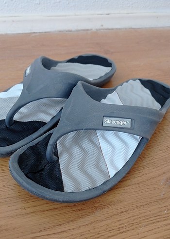 Gri Erkek Ev Terliği Velcro Bantlı - Görsel 3