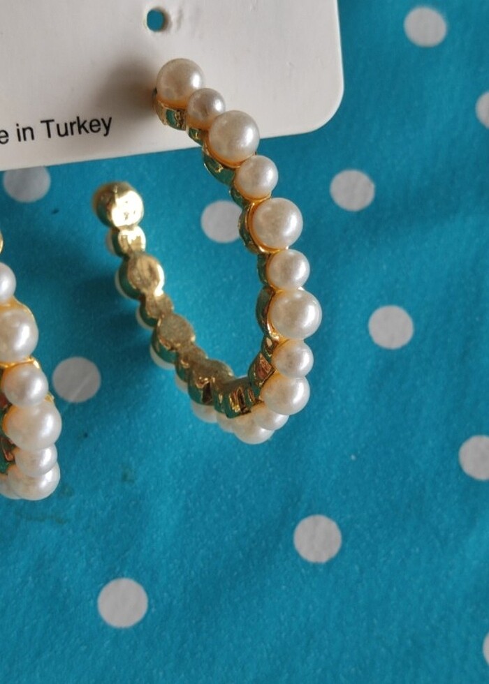 İncili hilal Küpe  - Görsel 2