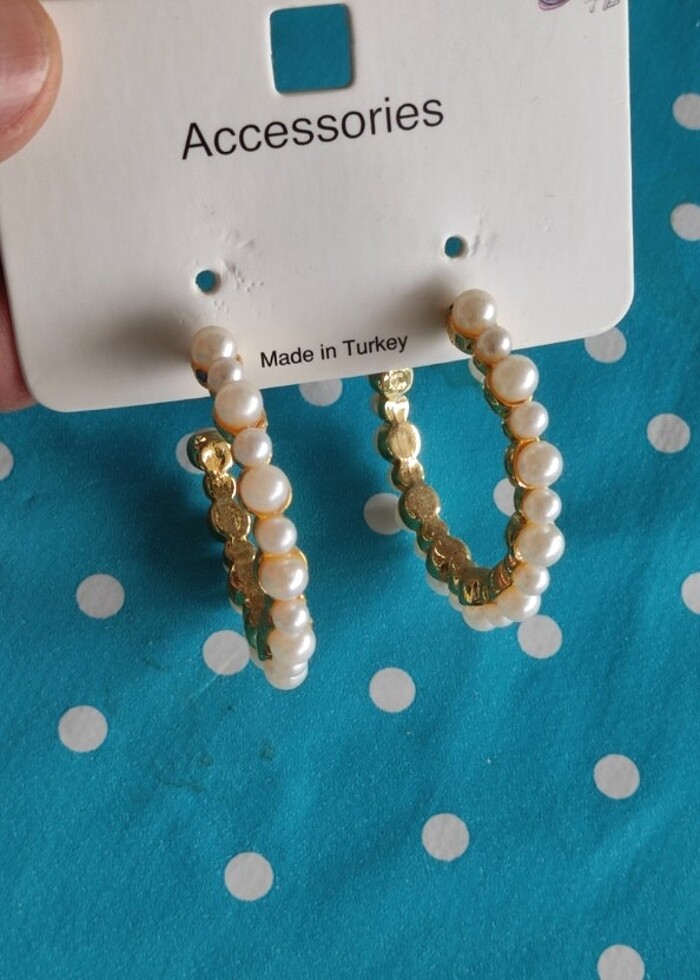 İncili hilal Küpe  - Görsel 3