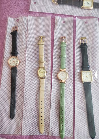 Renkli deri kemerli kadın saatleri - Görsel 5