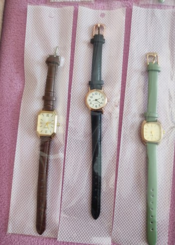 Renkli deri kemerli kadın saatleri - Görsel 3