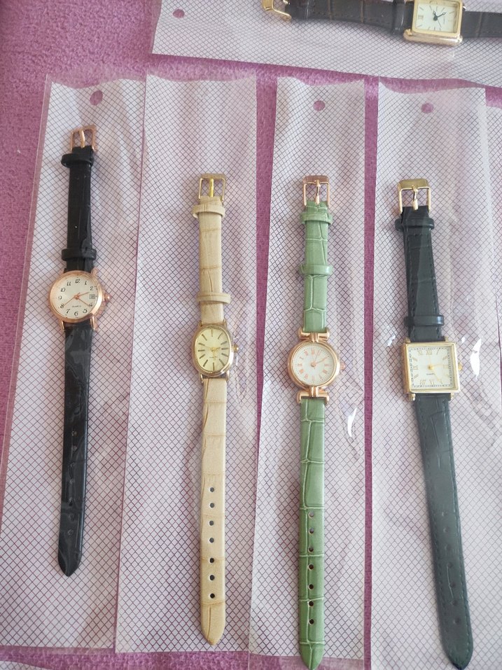 Renkli deri kemerli kadın saatleri - Görsel 5