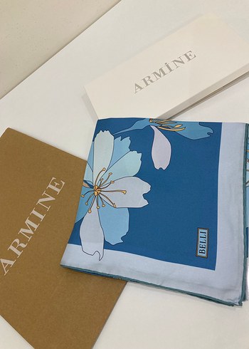 Beden Armine Belli Twill İpek Eşarp Yeni Etiketli