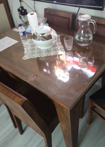 Beden kahverengi Renk Masa 6 Tane sandalye