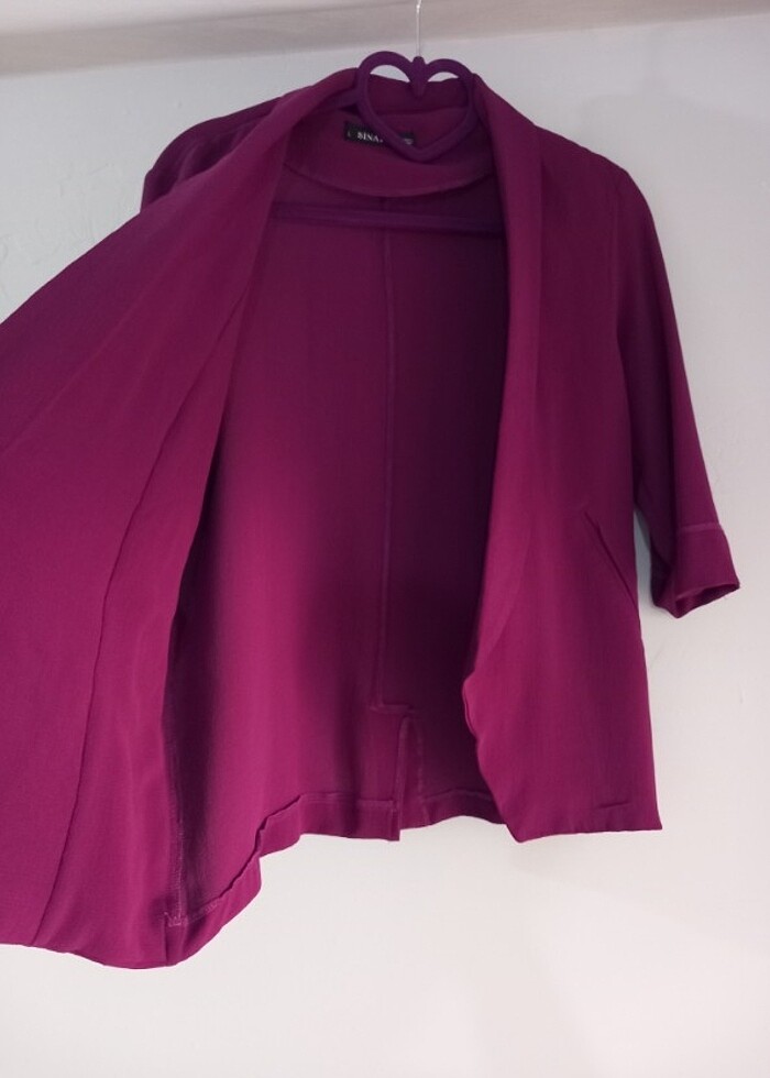 Krep kumaş kadin ceket - Görsel 2