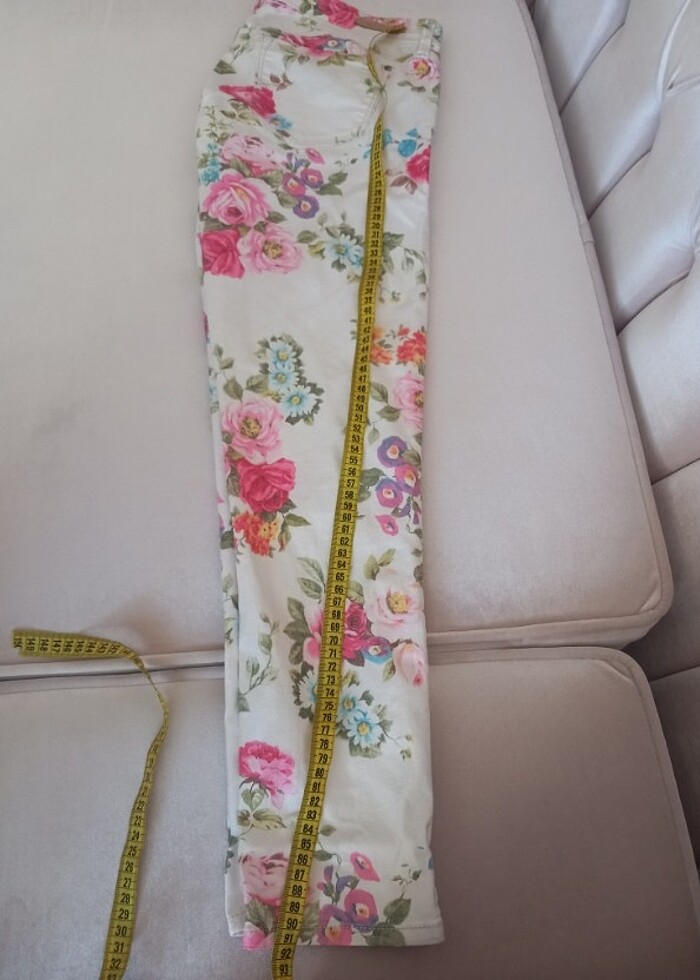 Kadin cicek desenli jean - Görsel 4