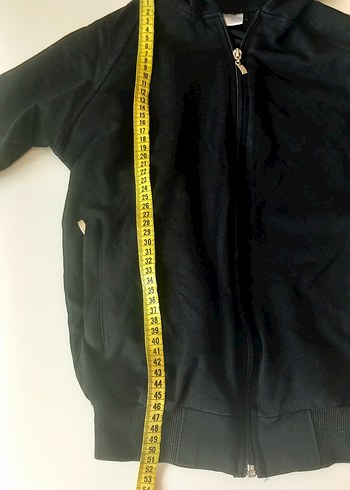 Siyah Erkek Çocuk Kapüşonlu Fermuarlı hirka - Görsel 3