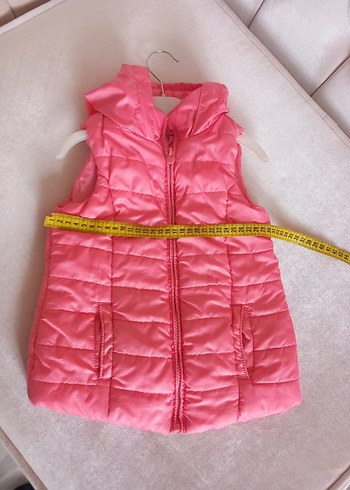 Kız Çocuk Pembe Kapüşonlu Şişme Yelek - Görsel 3