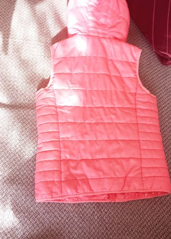 Kız Çocuk Renkli Kapüşonlu Yelek - Görsel 5