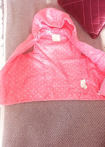 Kız Çocuk Renkli Kapüşonlu Yelek - Görsel 3