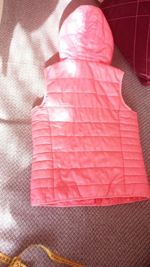 Kız Çocuk Renkli Kapüşonlu Yelek - Görsel 5