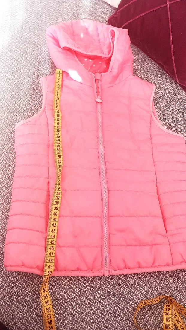 Kız Çocuk Renkli Kapüşonlu Yelek - Görsel 2