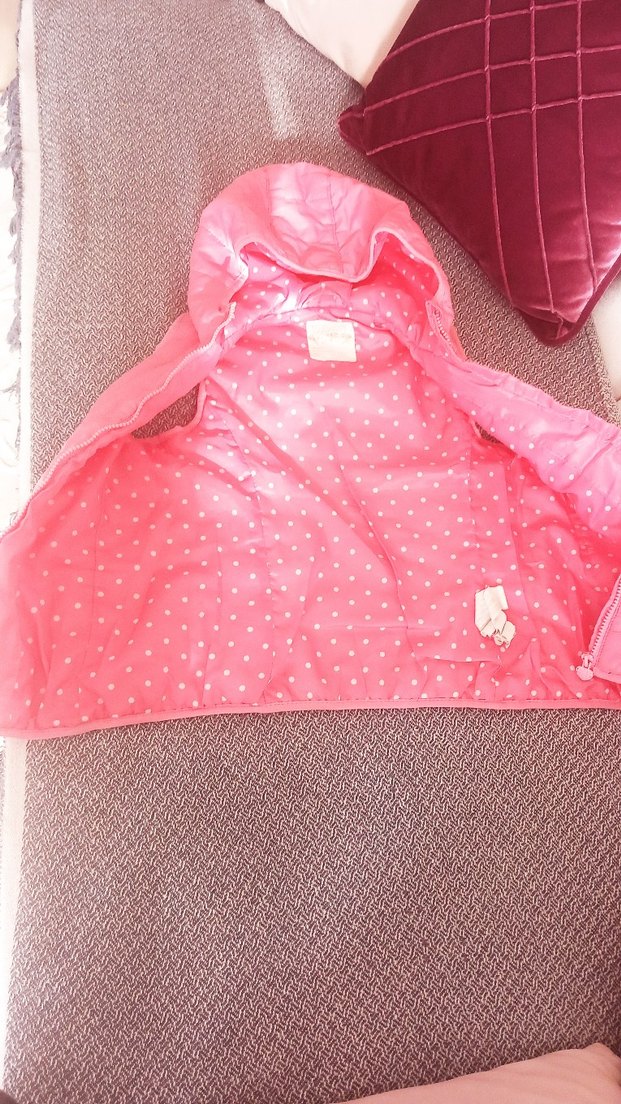 Kız Çocuk Renkli Kapüşonlu Yelek - Görsel 3