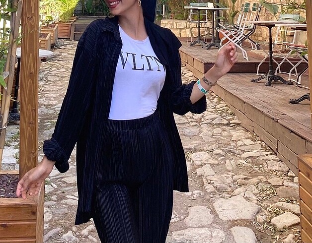 38 Beden siyah Renk İkili takım