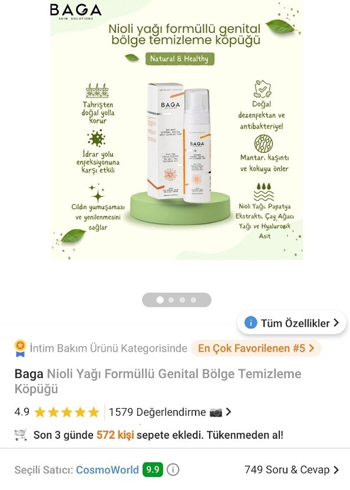 Baga beyazlatıcı krem - Görsel 5