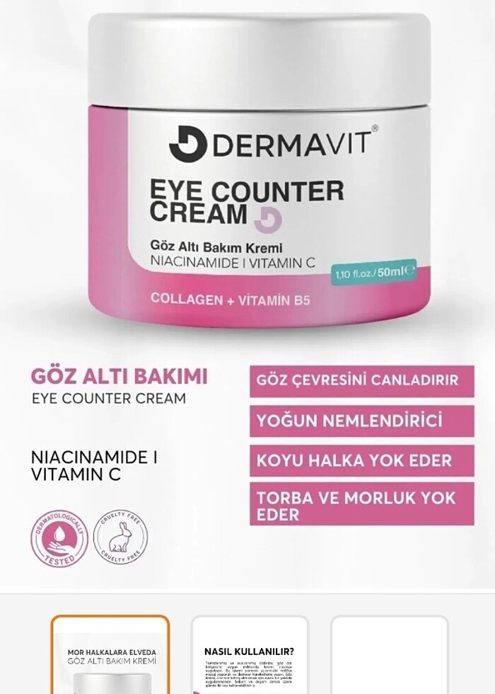 Dermavit göz altı bakım kremi - Görsel 5