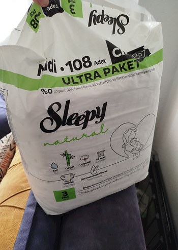 Sleepy Natural Bebek Bezi 108'li Ultra Paket M 3 Numara - Görsel 2