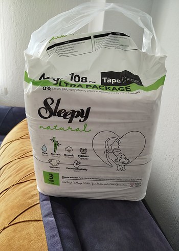 Sleepy Natural Bebek Bezi 108'li Ultra Paket M 3 Numara - Görsel 3