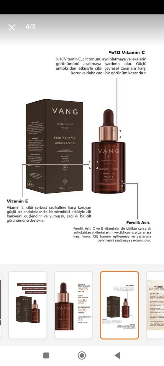 VANG C Vitamini & Ferulik Asit Serum 30 ml - Görsel 4