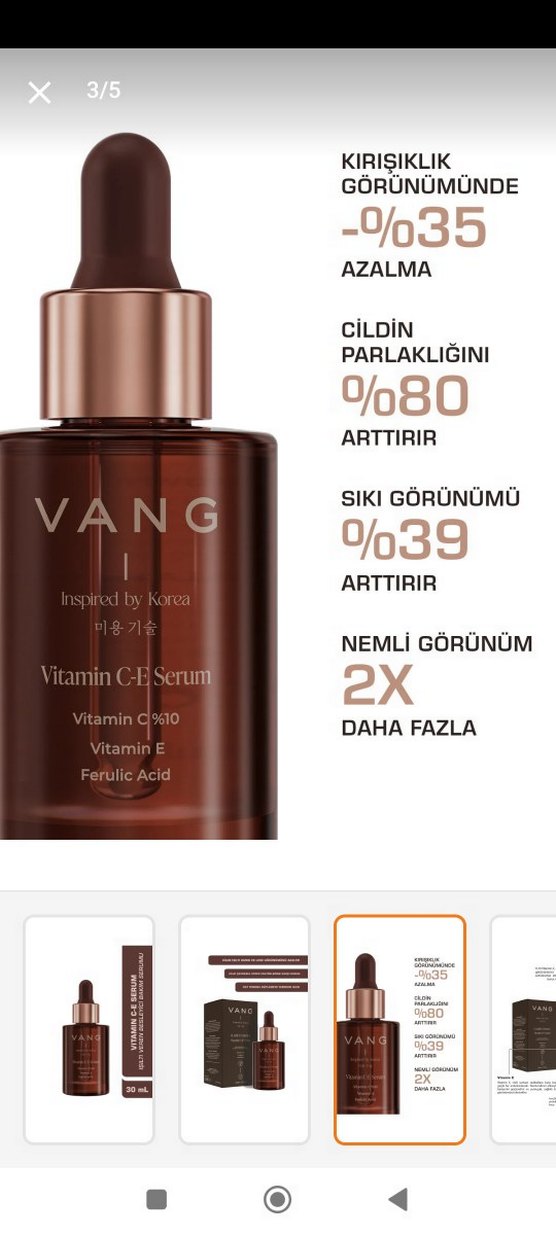 VANG C Vitamini & Ferulik Asit Serum 30 ml - Görsel 3