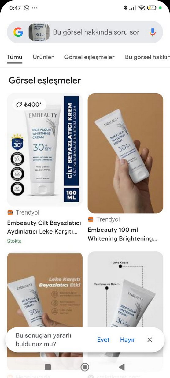 Embeauty Pirinç Unlu Beyazlatıcı Vücut Kremi SPF30 - Görsel 3