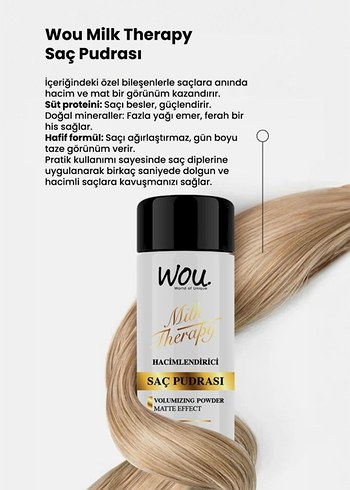 WOU Vegan Hacimlendirici Saç Pudrası 20g - Görsel 3