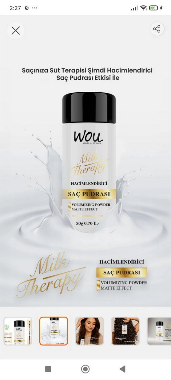 WOU Vegan Hacimlendirici Saç Pudrası 20g - Görsel 2
