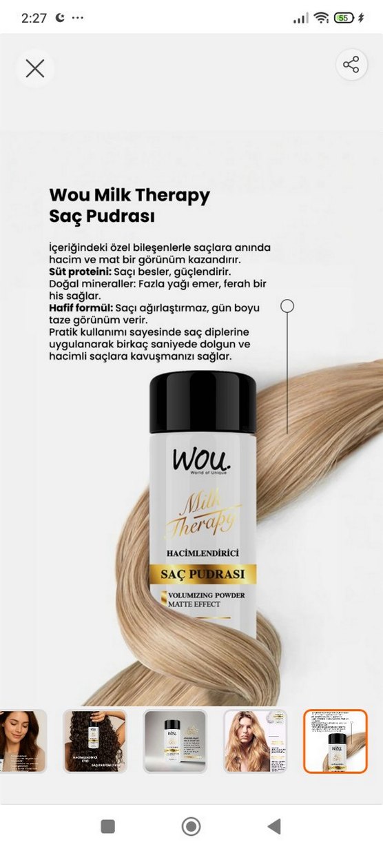 WOU Vegan Hacimlendirici Saç Pudrası 20g - Görsel 3