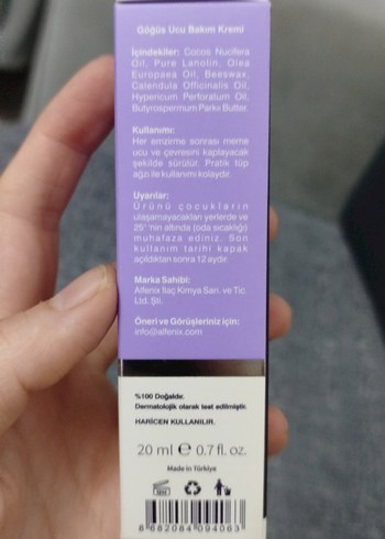 Alfenix Göğüs Ucu Bakım Kremi 20 ml - Görsel 2
