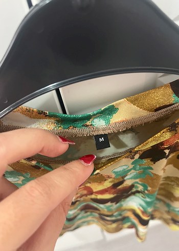 Trendyol & Milla Renkli Tie-Dye Kısa Kollu Kadın Bluz