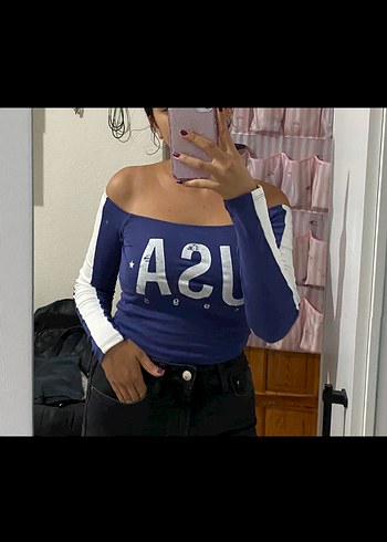 Bershka Kayık Yaka Üst - Görsel 2