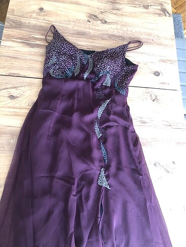 38 Beden bordo Renk Abiye elbise
