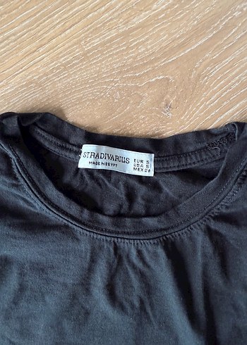 Stradivarius Stradivarius Siyah Crop Tshirt