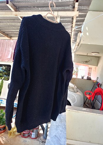 Siyah Yarım Fermuarlı Erkek Triko Kazak - Görsel 3