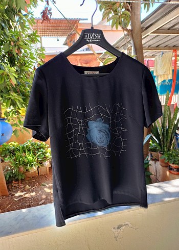 Siyah tisortlü ikili Kadın Blazer Ceket - Görsel 5