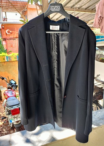 Siyah tisortlü ikili Kadın Blazer Ceket - Görsel 9