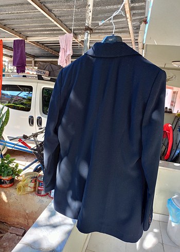 Siyah tisortlü ikili Kadın Blazer Ceket - Görsel 8