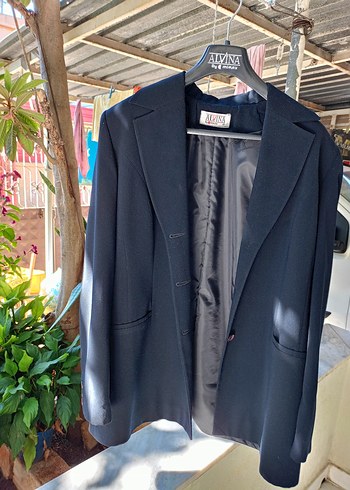 Siyah tisortlü ikili Kadın Blazer Ceket - Görsel 10