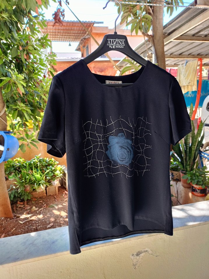 Siyah tisortlü ikili Kadın Blazer Ceket - Görsel 3