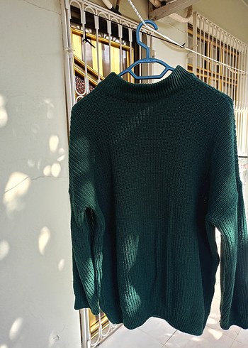 Erkek Haki Renk Boğazlı Triko Kazak - Görsel 4