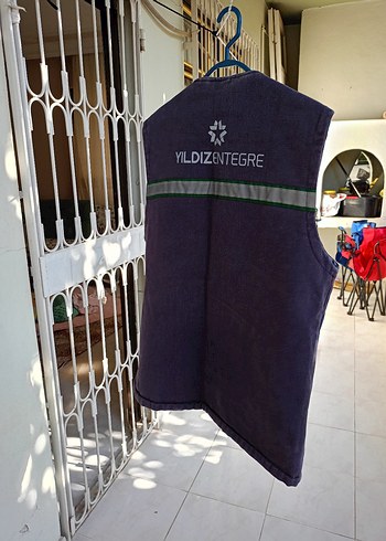 Açik Gri Kot Kolsuz Fermuarlı Erkek Yelek - Görsel 8