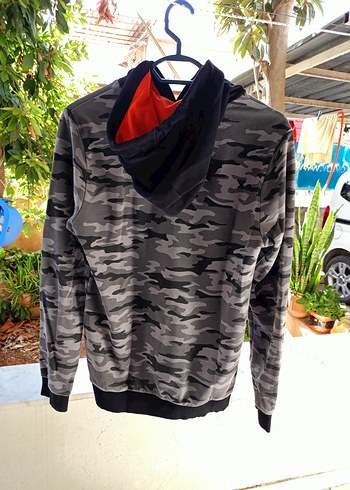 Gri Kamuflaj Desenli  Sweatshirt - Görsel 4