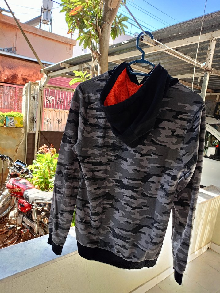 Gri Kamuflaj Desenli  Sweatshirt - Görsel 5