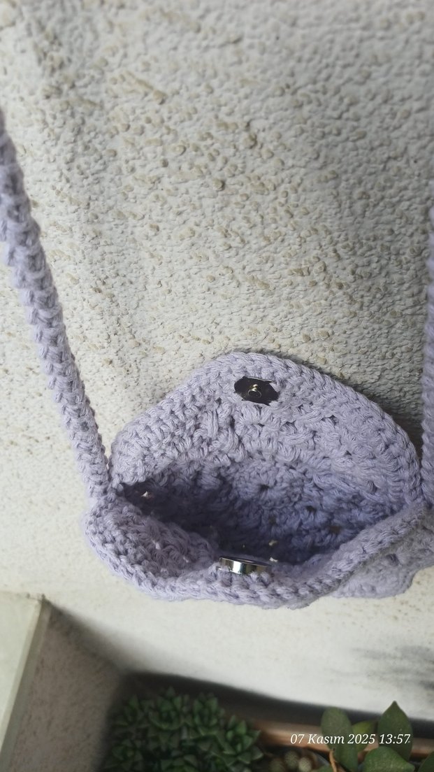 Lila Midye Modelli Kadın Çapraz Çanta - Görsel 3