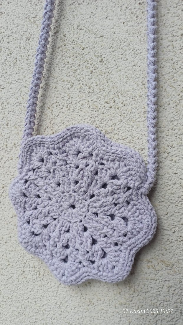 Lila Midye Modelli Kadın Çapraz Çanta - Görsel 5