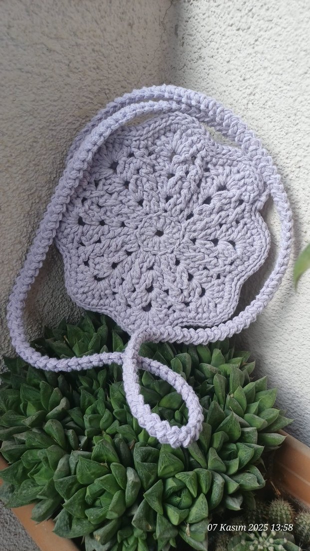 Lila Midye Modelli Kadın Çapraz Çanta - Görsel 2