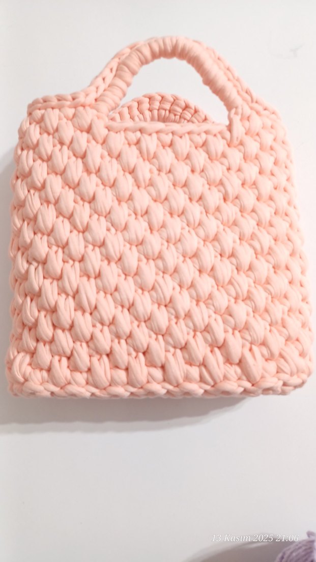Penye İpten Örgü Çanta - Görsel 3